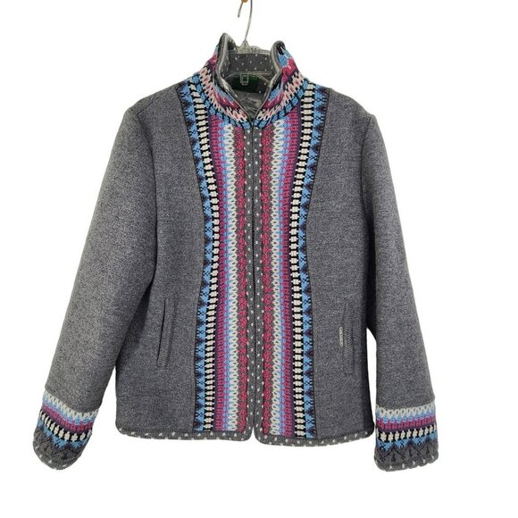 Geiger Collection Women's Long Sleeve Zip Up Jacket Gray Size 42 - Picture 1 of 9